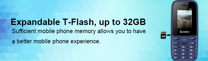 Expandable T-Flash, up to 32GB