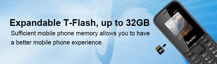 Expandable T-Flash, up to 32GB