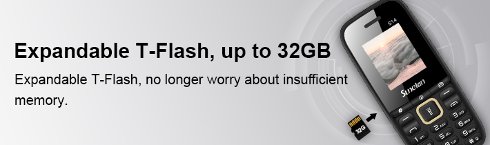 Expandable T-Flash, up to 32GB