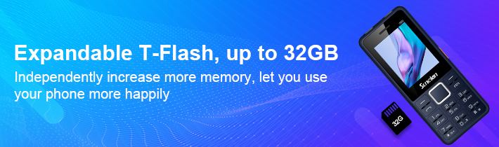 Expandable T-Flash, up to 32GB
