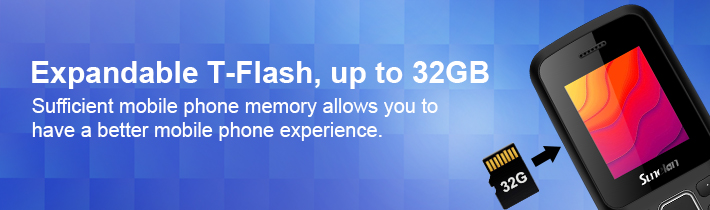 Expandable T-Flash, up to 32GB