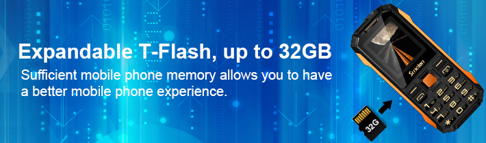 Expandable T-Flash, up to 32GB