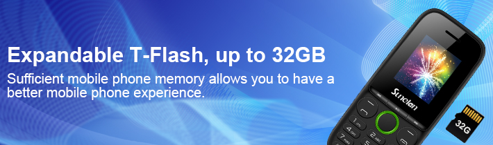 Expandable T-Flash, up to 32GB